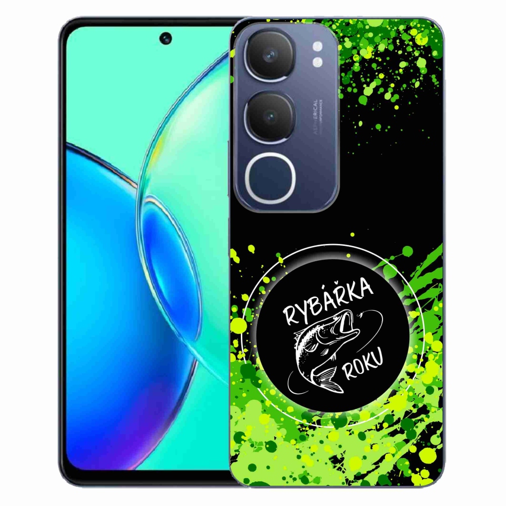 Gélový kryt mmCase na Vivo Y19s - rybárka roku čierne pozadie