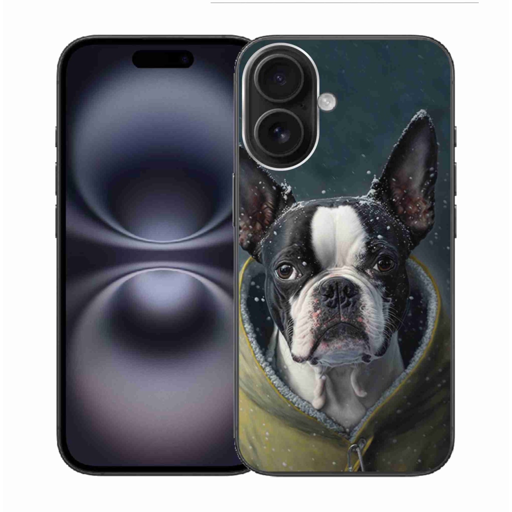 Gélový kryt mmCase na iPhone 16 - buldoček