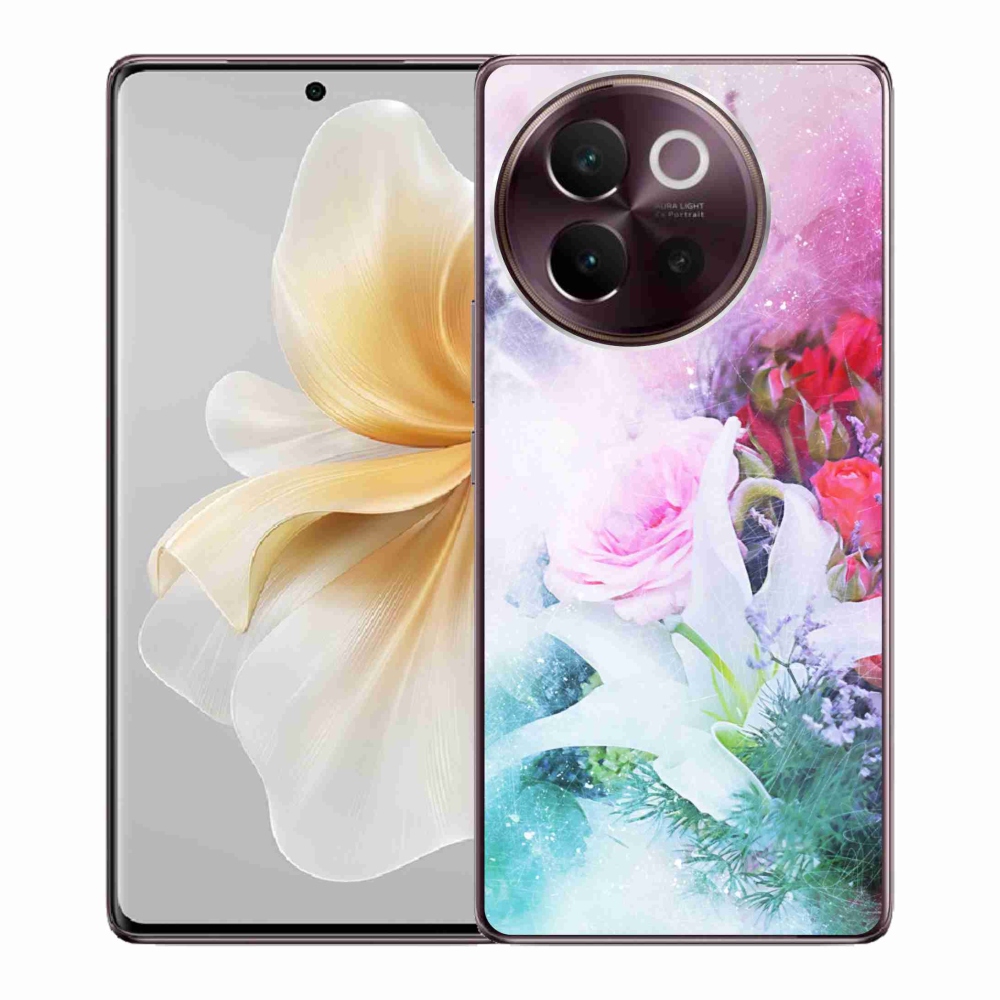 Gélový kryt mmCase na Vivo V40 Lite 5G - kvety 4