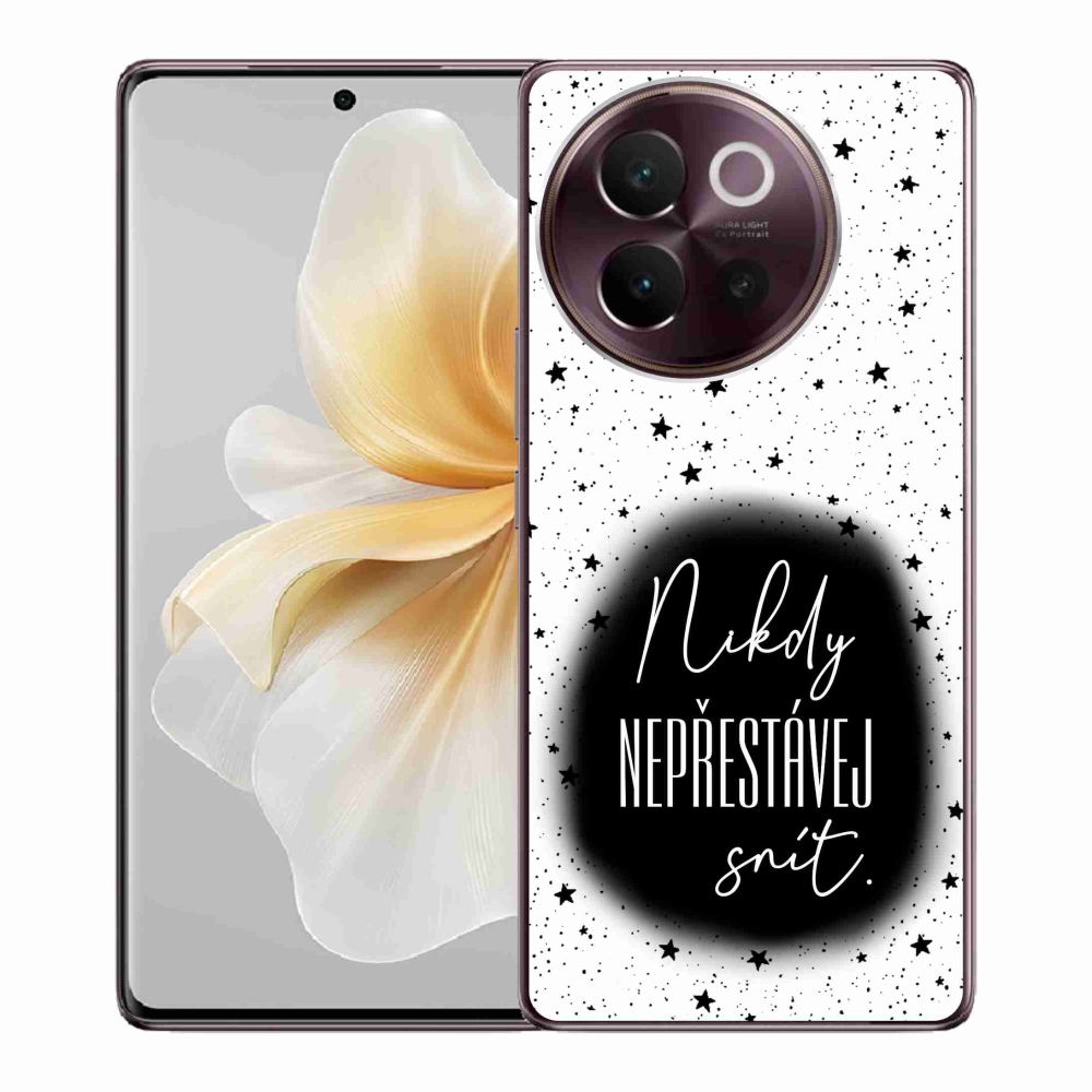Gélový kryt mmCase na Vivo V40 Lite 5G - citát 1 čiernobiele pozadie