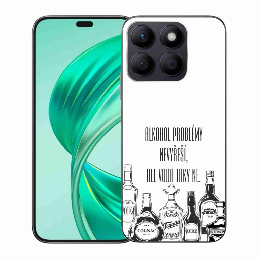 Gélový kryt mmCase na Honor X8b - vtipný text biele pozadie