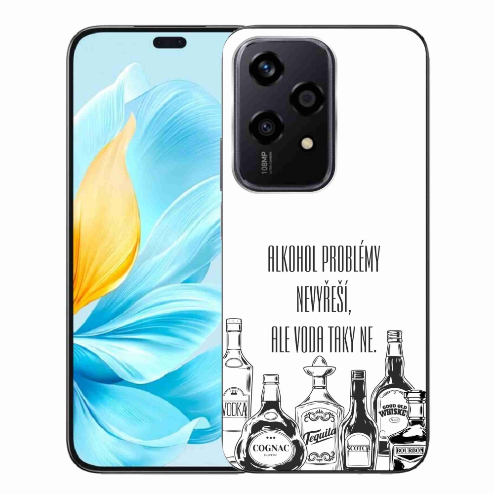Gélový kryt mmCase na Honor 200 Lite 5G - vtipný text biele pozadie