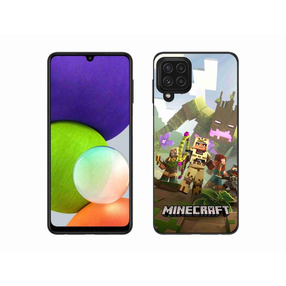 Gélový kryt mmCase na Samsung Galaxy A22 4G - minecraft 1