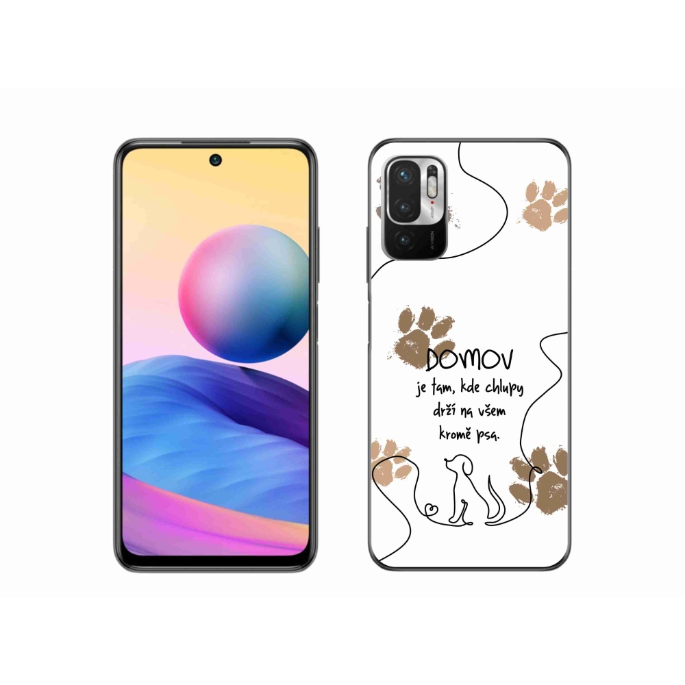Gélový kryt mmCase na Xiaomi Redmi Note 10 5G - psí motív biele pozadie