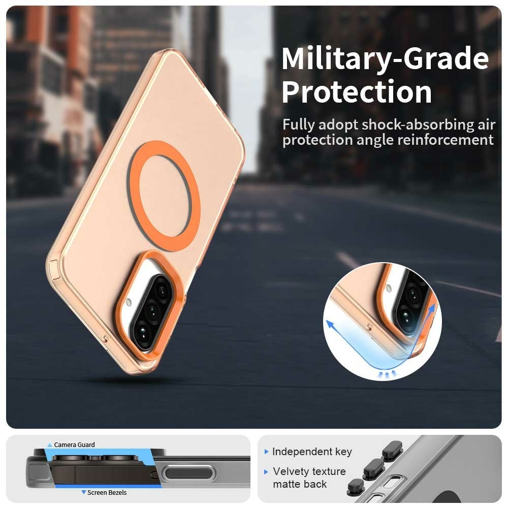 Candy gélový obal s MagSafe na Samsung Galaxy A17 5G - oranžový