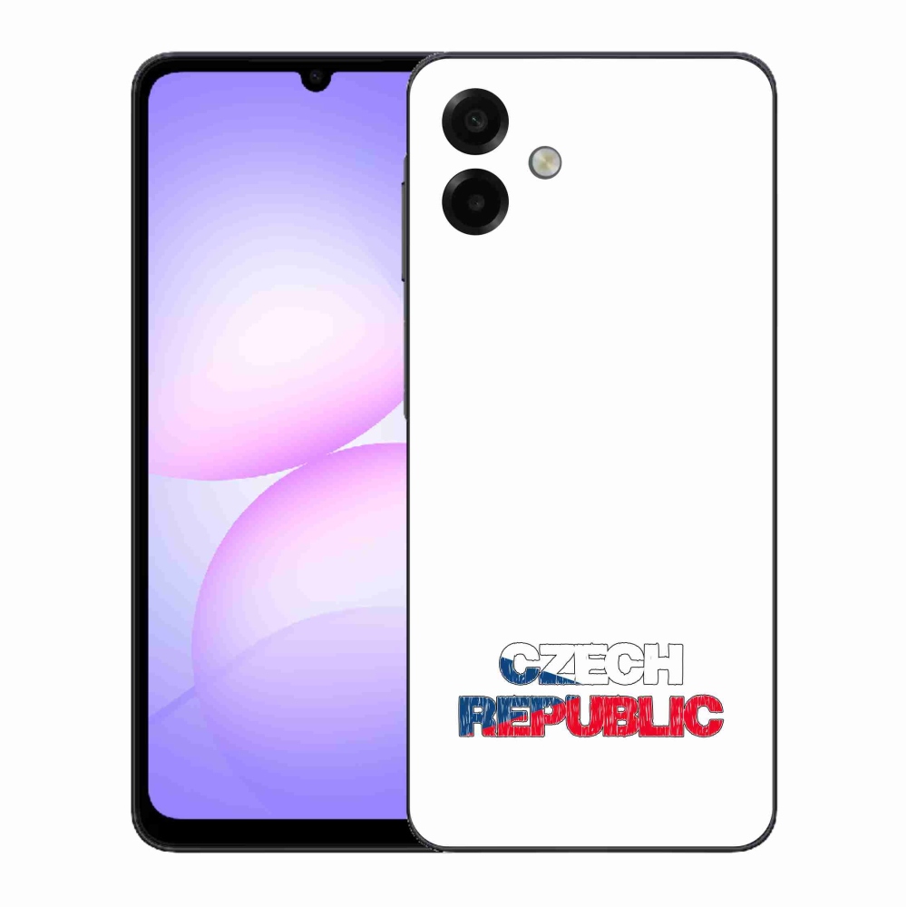 Gélový kryt mmCase na Samsung Galaxy A07 4G - Czech Republic biele pozadie