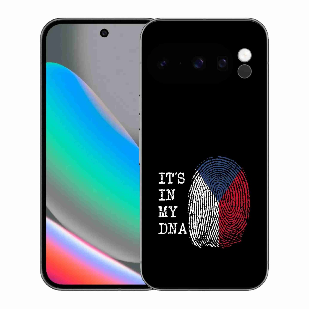 Gélový kryt mmCase na Google Pixel 10 Pro - vlajka odtlačok prsta čierne pozadie