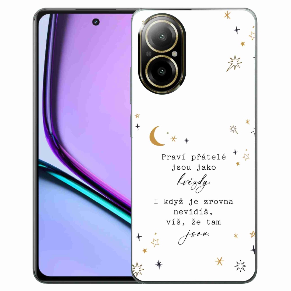 Gélový kryt mmCase na Realme C67 - citát 6 biele pozadie