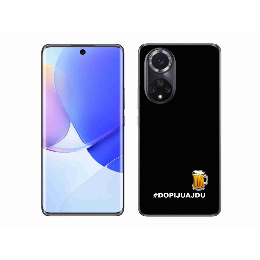 Gélový kryt mmCase na Honor 50 - pivný motív 1 čierne pozadie