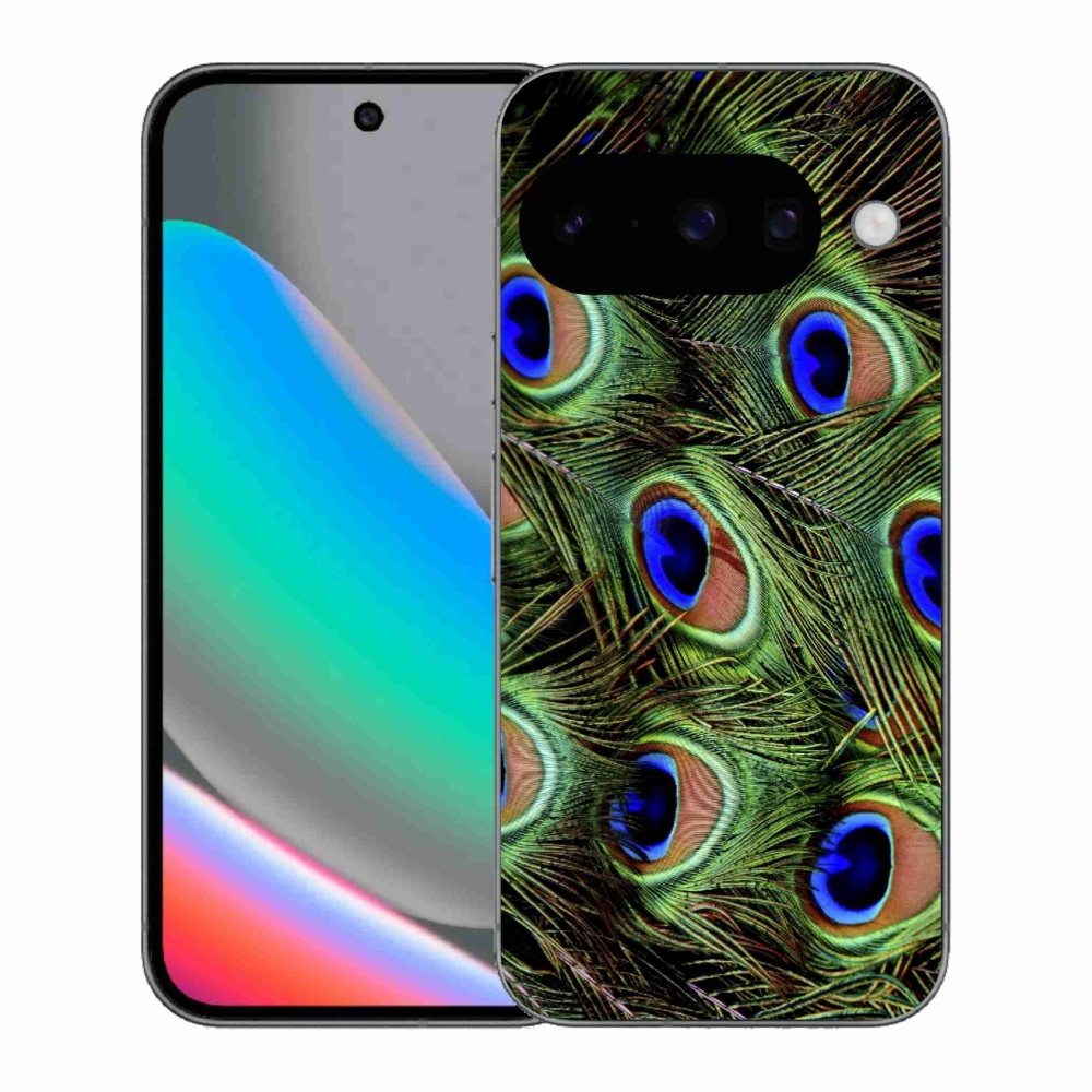 Gélový kryt mmCase na Google Pixel 10 - pávie perie