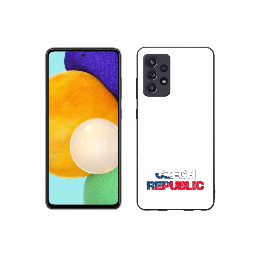 Gélový kryt mmCase na Samsung Galaxy A52/A52 5G - Czech Republic biele pozadie