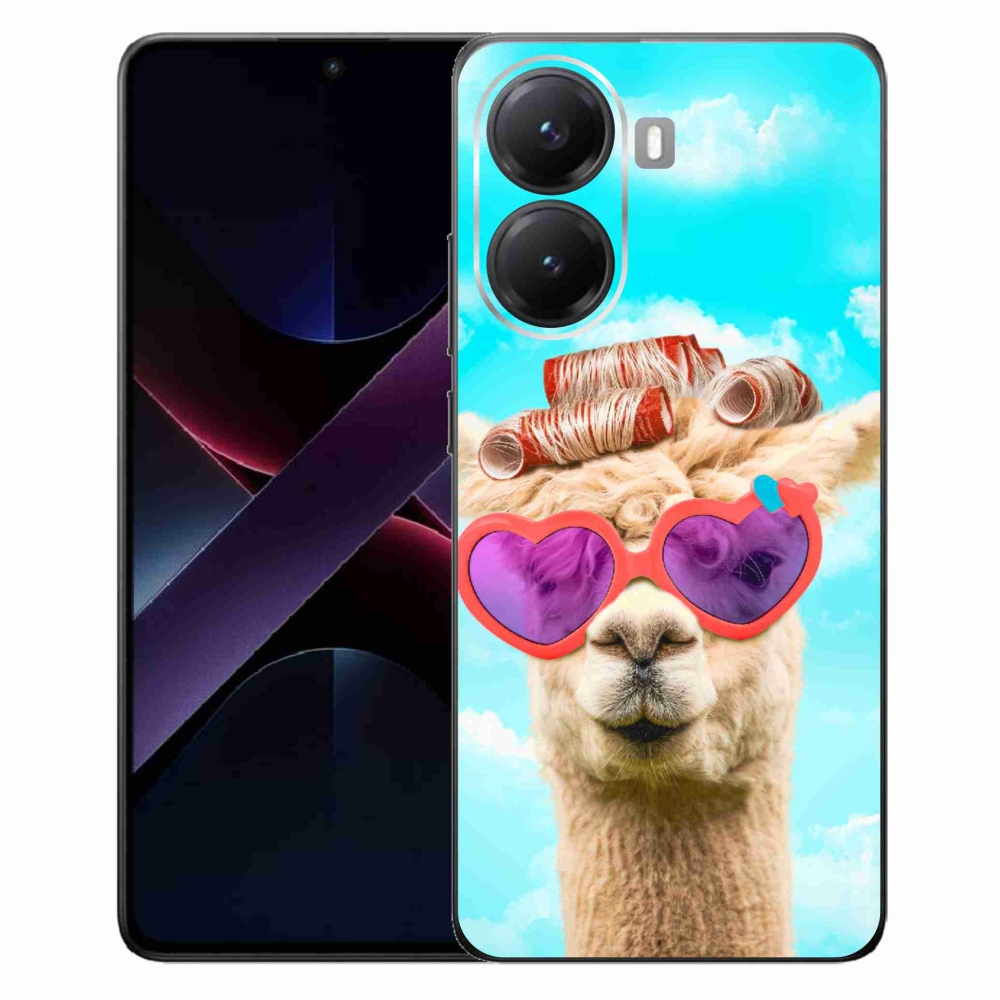 Gélový kryt mmCase na Xiaomi Poco X7 Pro 5G - lama s okuliarmi