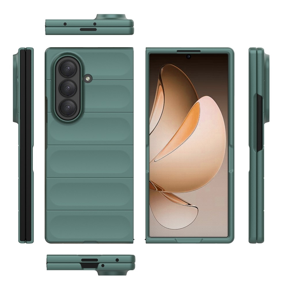 Rugg odolný gélový obal na Samsung Galaxy Z Fold7 5G - zelený