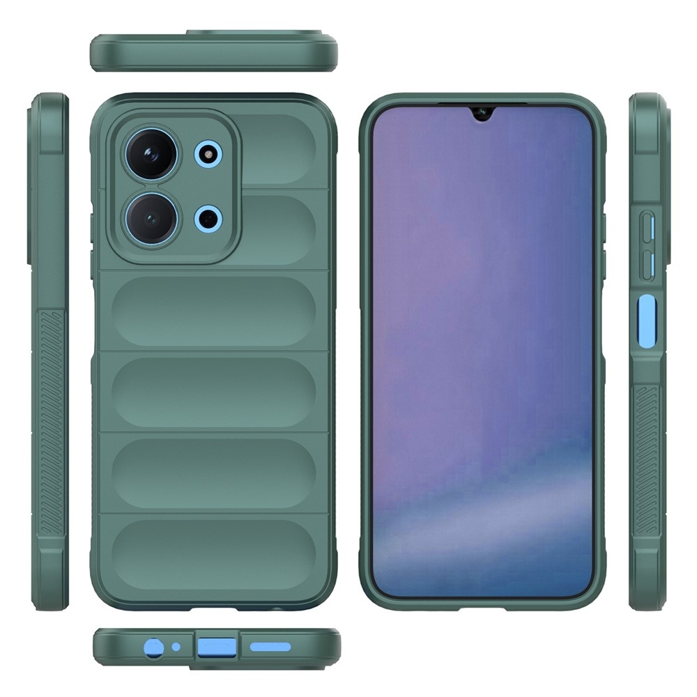 Rugg odolný gélový obal na Xiaomi Redmi 15C 4G (171mm)/Poco C85 4G (171mm) - zelený