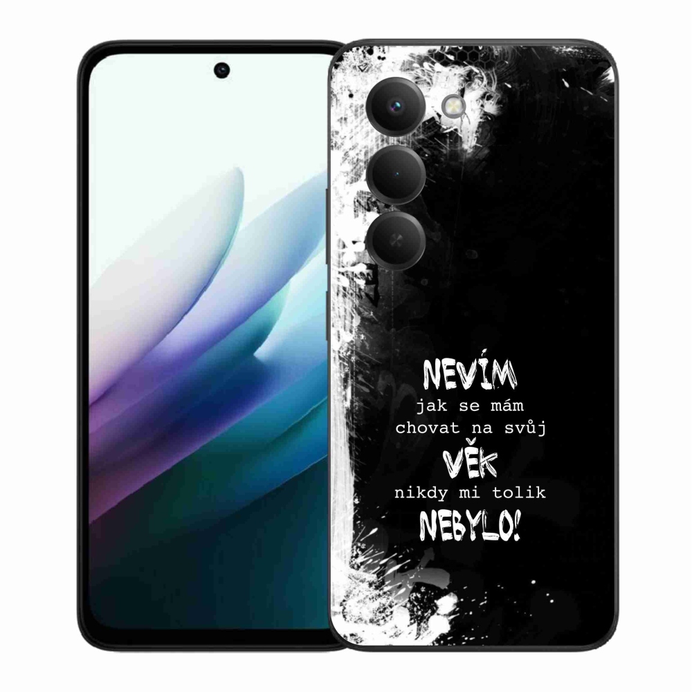 Gélový kryt mmCase na Xiaomi Redmi 15 4G/5G (171mm) - vtipný text 14 čierne pozadie