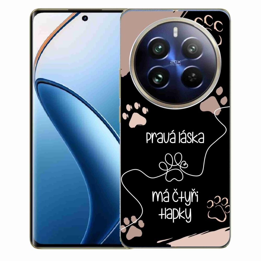 Gélový kryt mmCase na Realme 12 Pro 5G/12 Pro+ 5G - psí motív 1 čierne pozadie