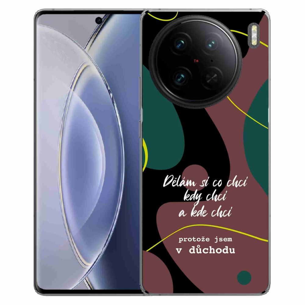 Gélový kryt mmCase na Vivo X90 Pro - vtipný text 10 čierne pozadie