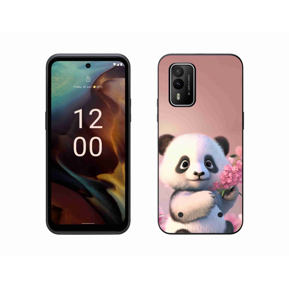 Gélový kryt mmCase na Nokia XR21 - roztomilá panda