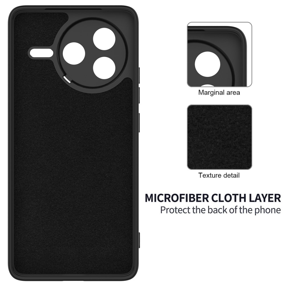Matný silikónový obal na Xiaomi Poco F7 Pro - čierny