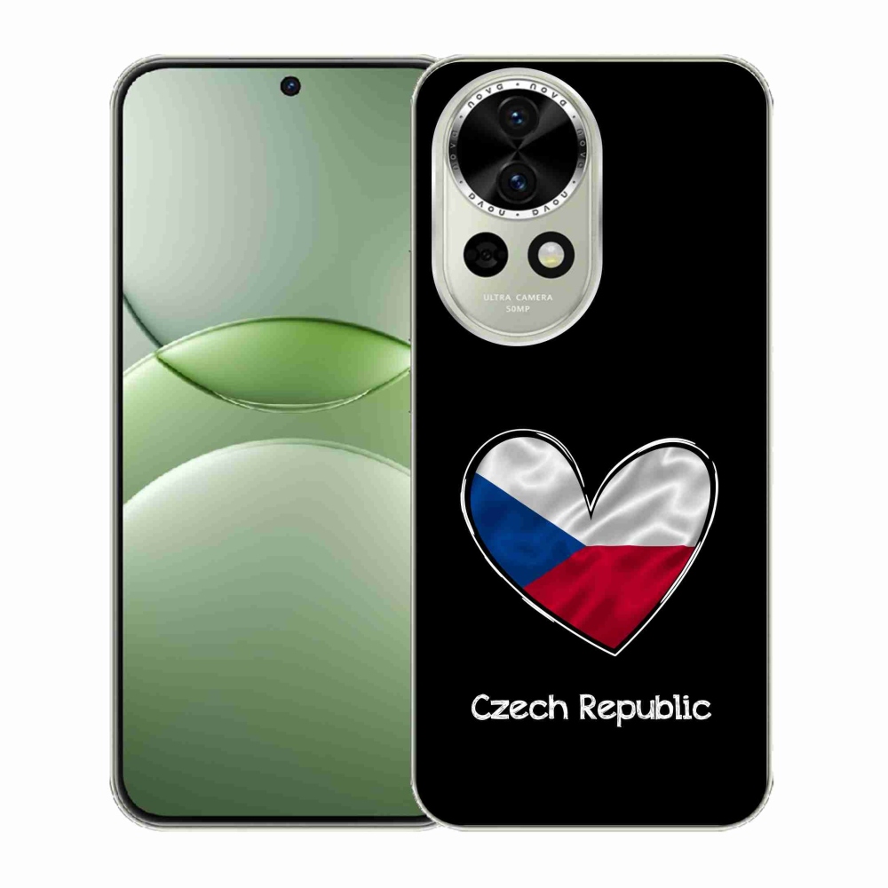 Gélový kryt mmCase na Huawei Nova 13 5G - vlajka srdca čierne pozadie