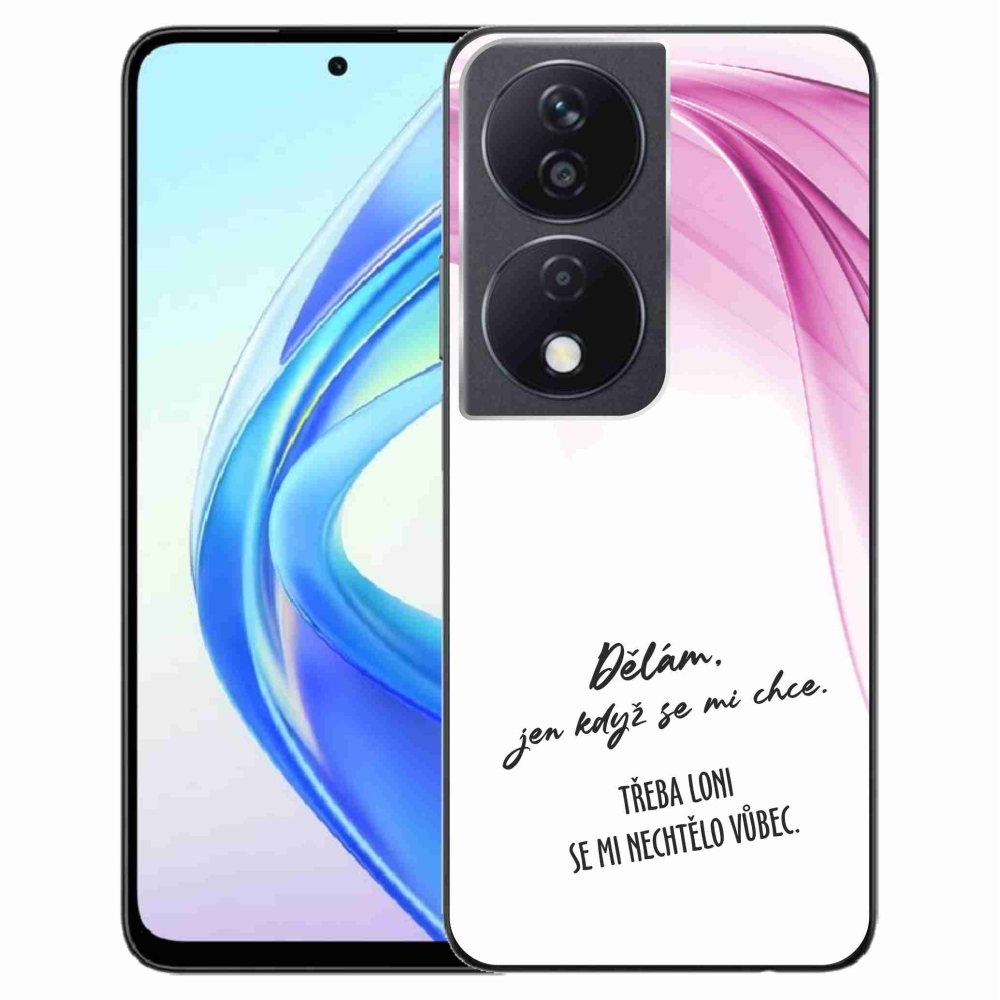 Gélový kryt mmCase na Honor X7b/Honor 90 Smart - vtipný text 12 biele pozadie