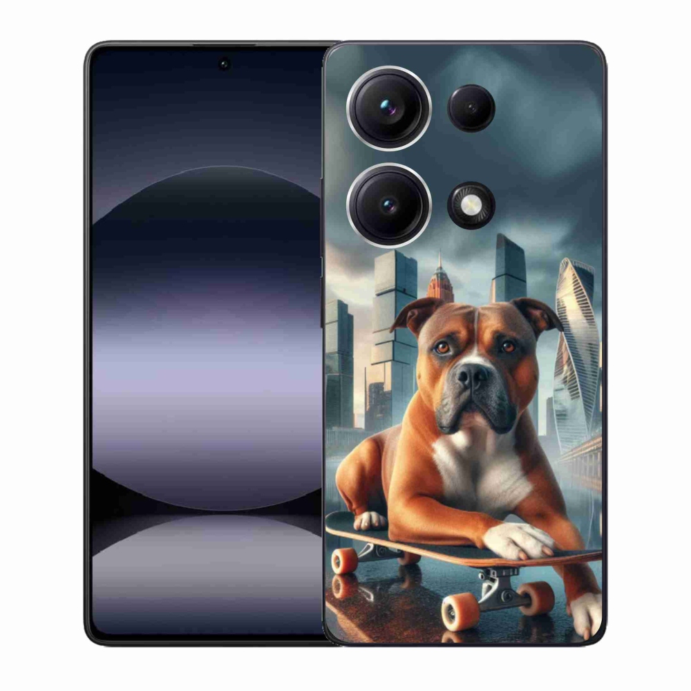 Gélový kryt mmCase na Xiaomi Redmi Note 14S - pes na skateboarde