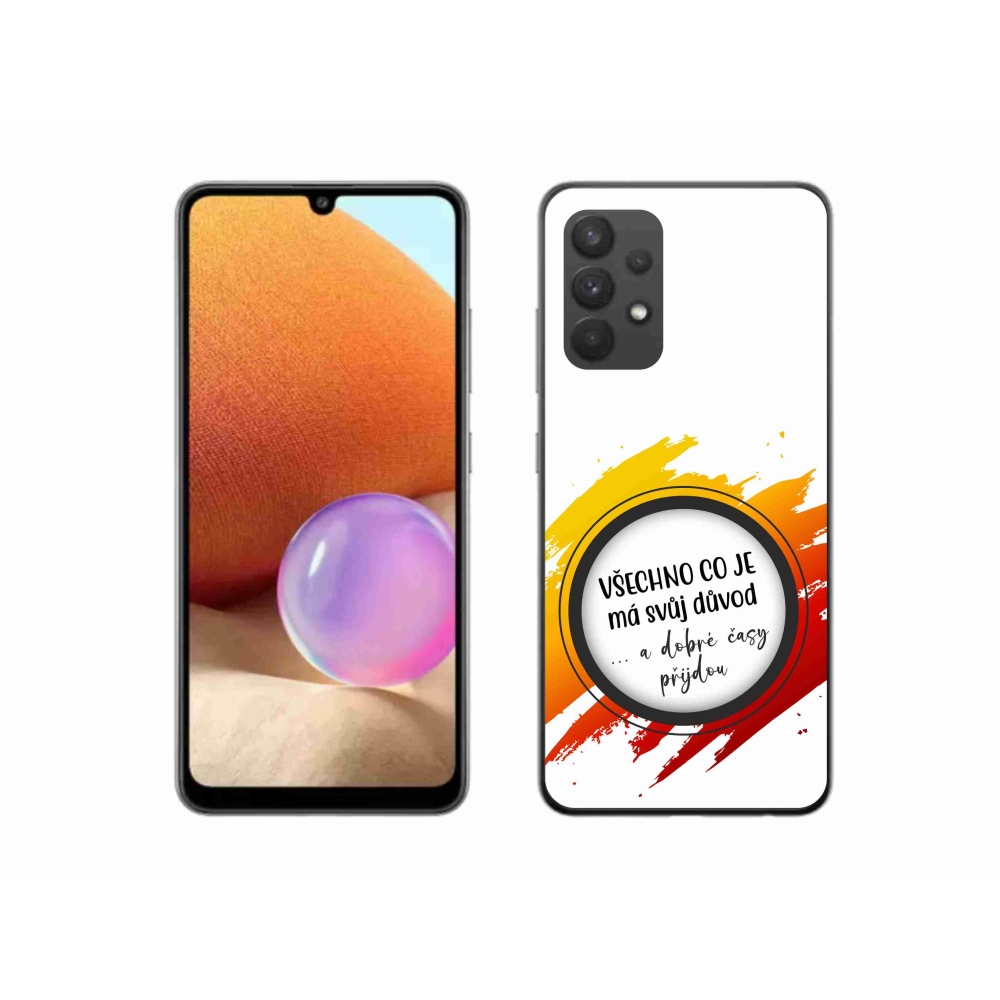 Gélový kryt mmCase na Samsung Galaxy A32 4G - citát 3 biele pozadie