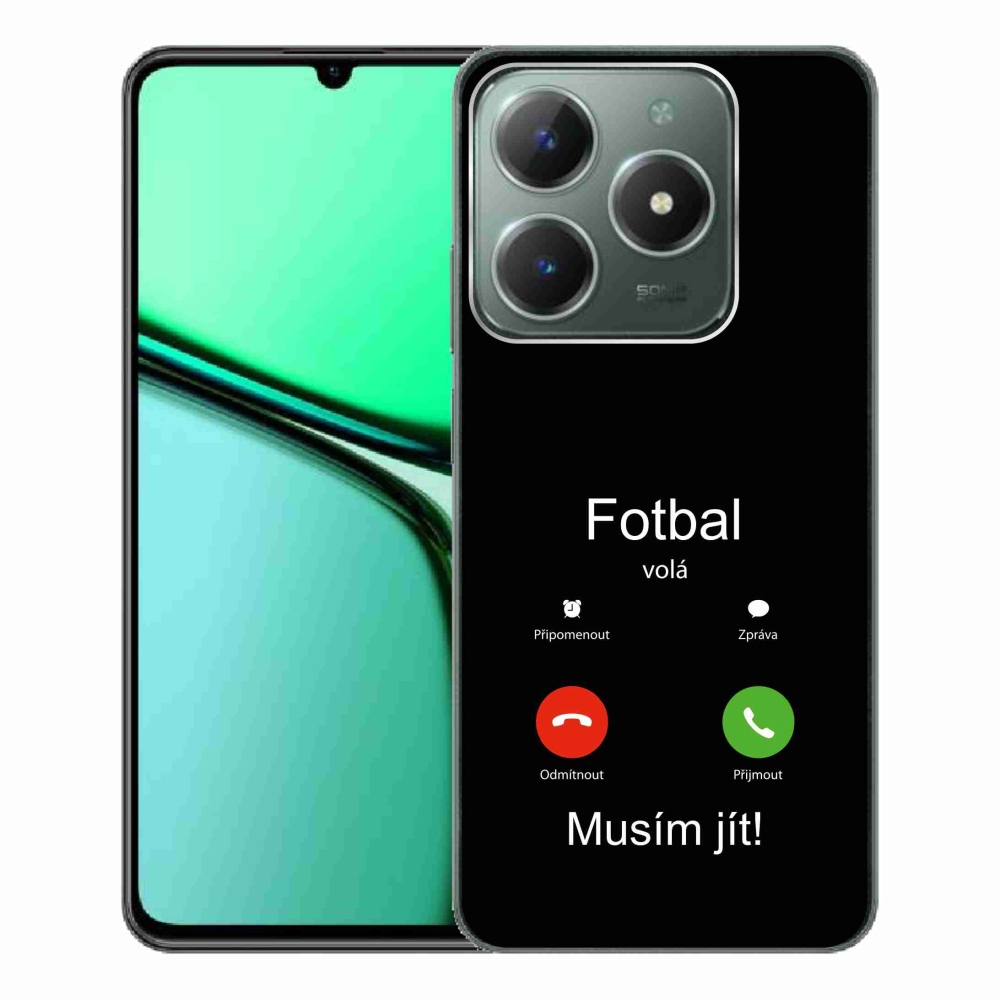 Gélový kryt mmCase na Realme C61 - futbal volá čierne pozadie