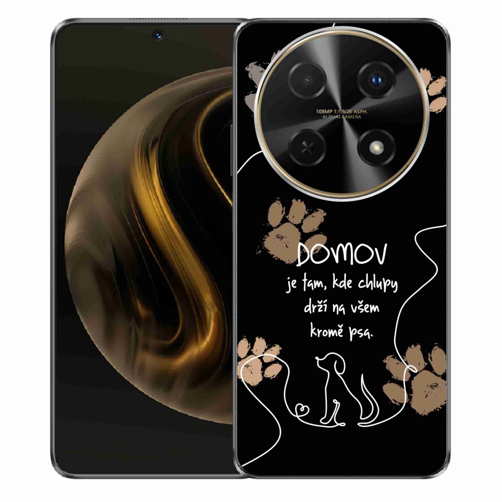 Gélový kryt mmCase na Huawei Nova 12i - psí motív čierne pozadie
