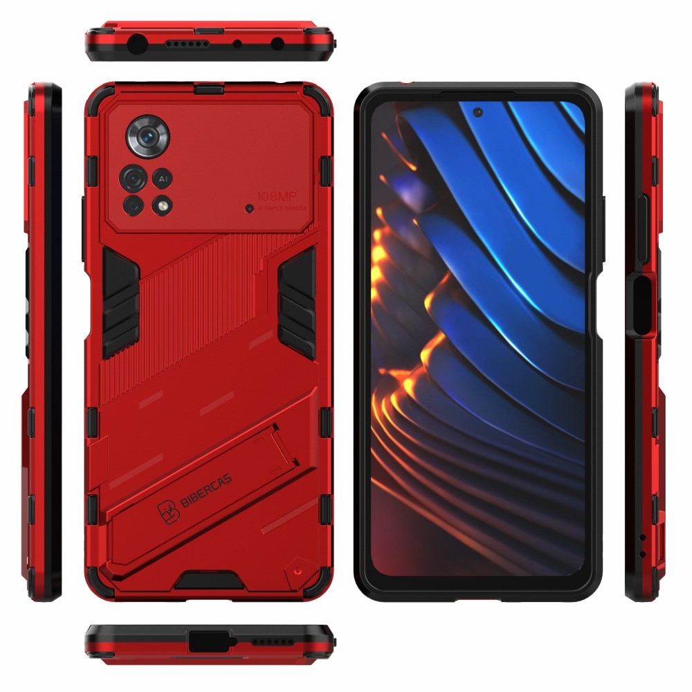 Armory odolný hybridný kryt na Xiaomi Poco X4 Pro 5G - červený