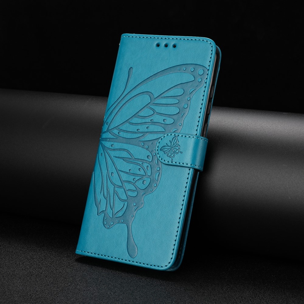 Floral Butterfly knižkové púzdro na Xiaomi Redmi A5 (171.7x77.8x8.3mm) - modré