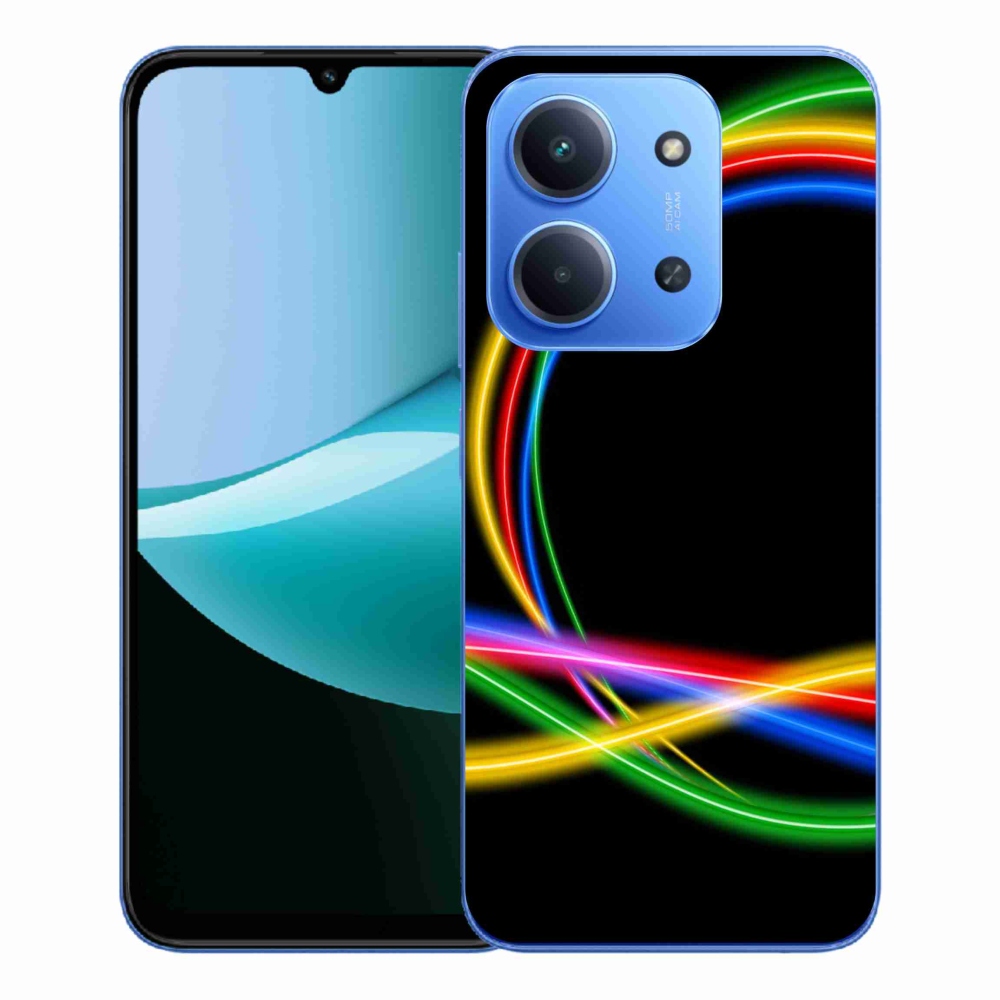 Gélový kryt mmCase na Xiaomi Redmi 15C 4G/5G (173mm) - neónové kruhy