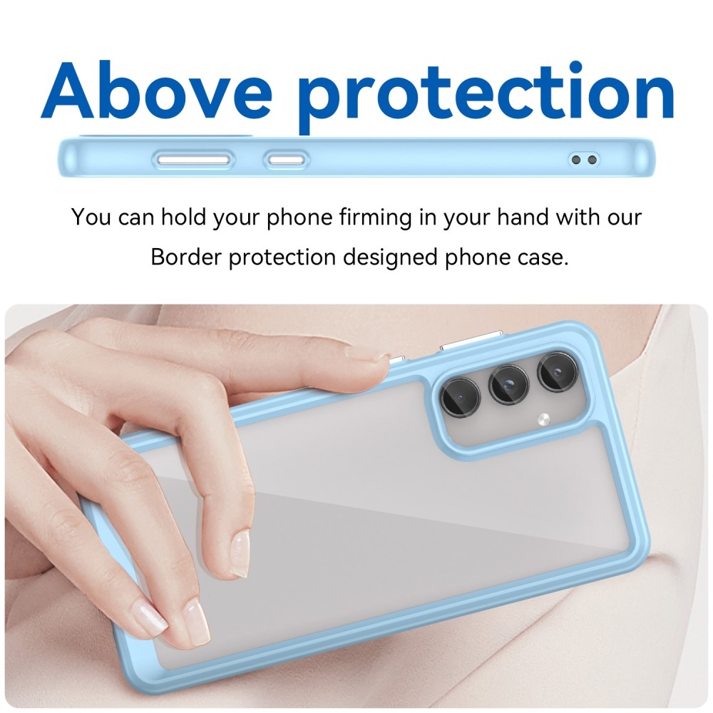 Gélový obal s pevným chrbtom na Samsung Galaxy M55 5G - modrý