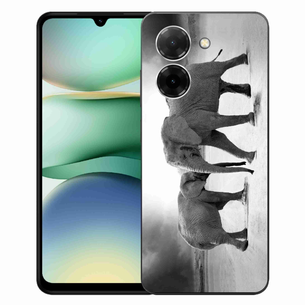 Gélový kryt mmCase na Xiaomi Redmi A5 (171.7x77.8x8.3mm) - čiernobieli slony