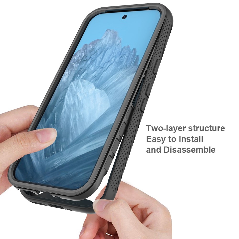 Impact gélový obal s rámčekom pre ochranou displeja na Google Pixel 10 Pro/Pixel 10 - čierny