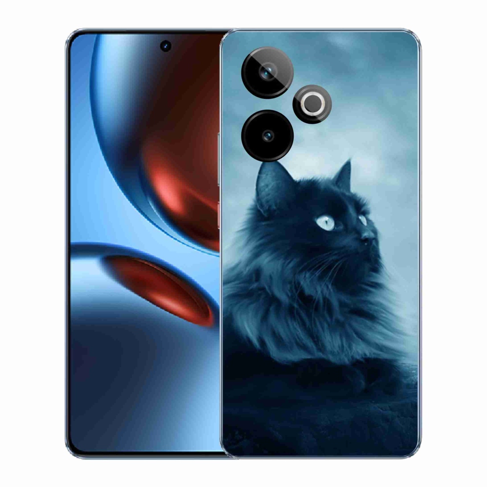 Gélový kryt mmCase na Realme GT 7 5G/GT 7T 5G - čierna mačka 1