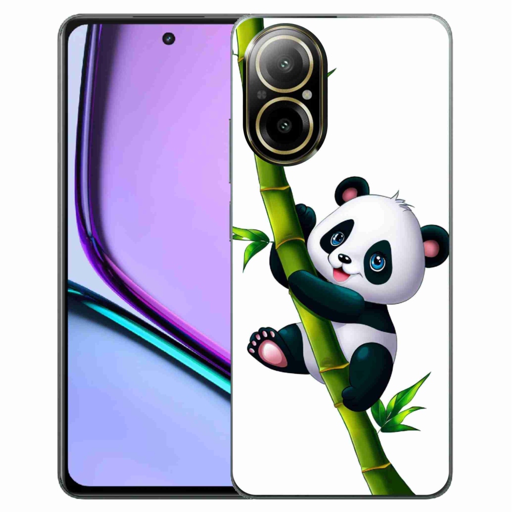 Gelový kryt mmCase na Realme C67 - panda na bambusu