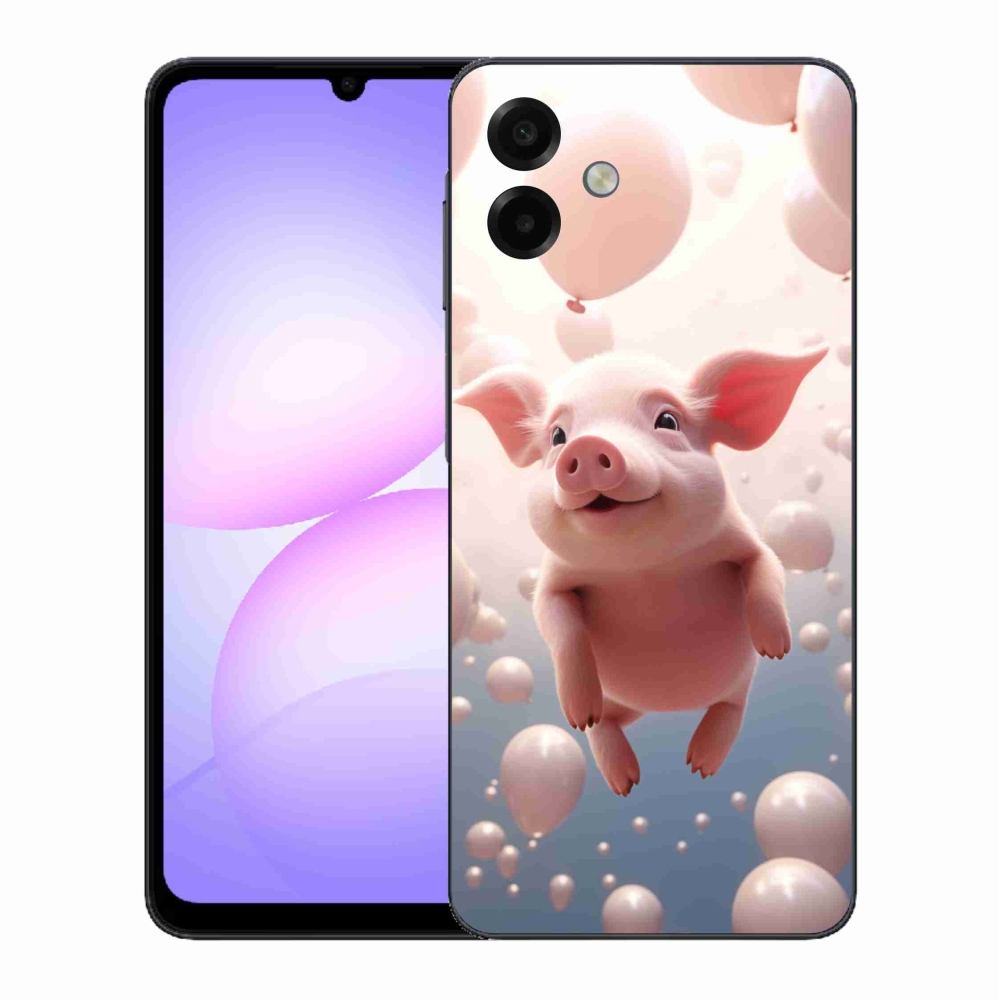 Gélový kryt mmCase na Samsung Galaxy A07 4G - prasiatko s balónikmi