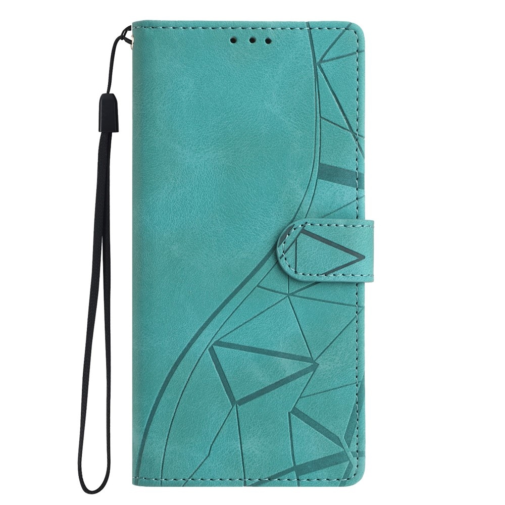 Triangly knižkové puzdro na Xiaomi 15T Pro - modrozelené