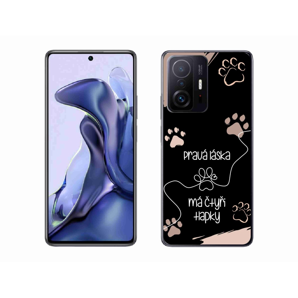 Gélový kryt mmCase na Xiaomi 11T - psí motív 1 čierne pozadie
