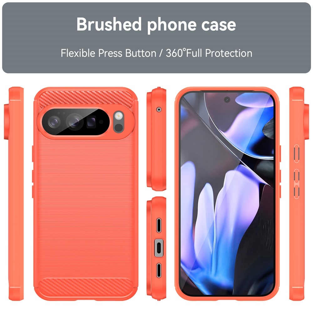 Carbon odolný gélový obal na Google Pixel 10 Pro XL - červený