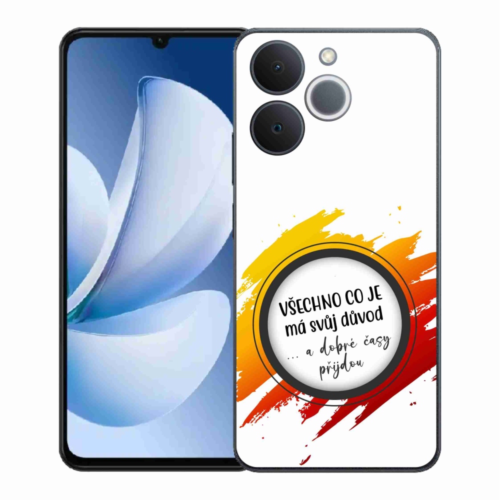 Gélový kryt mmCase na Realme Note 70T - citát 3 biele pozadie