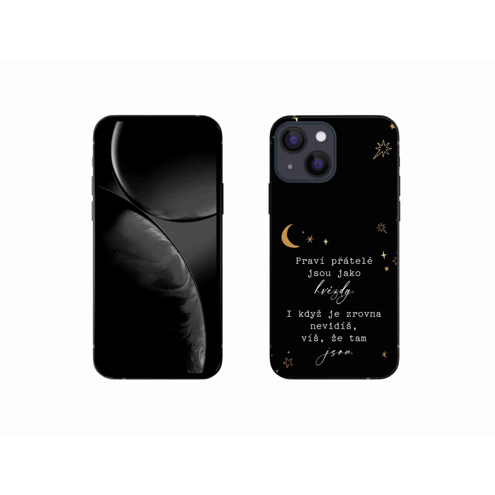 Gélový kryt mmCase na iPhone 13 mini 5.4 - citát 6 čierne pozadie