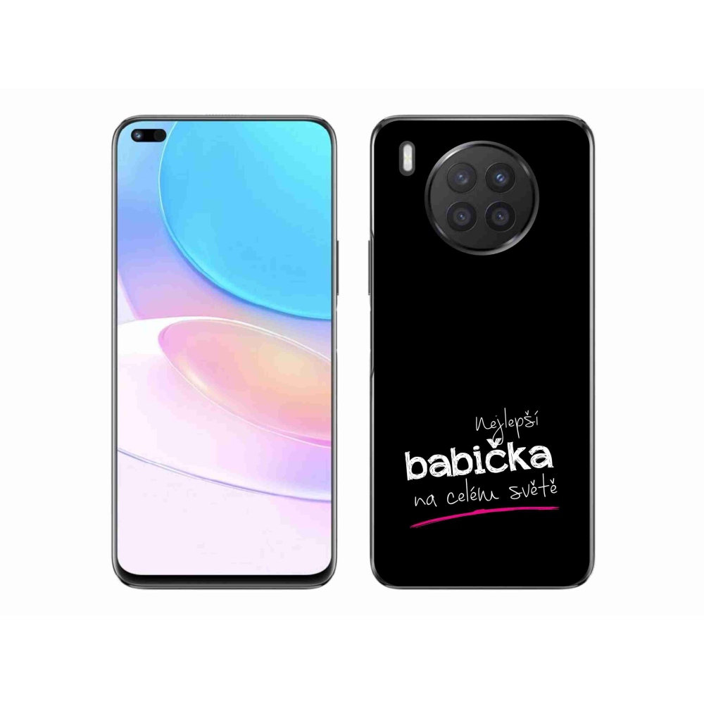 Gélový kryt mmCase na Huawei Nova 8i - najlepšia babička 4 čierne pozadie