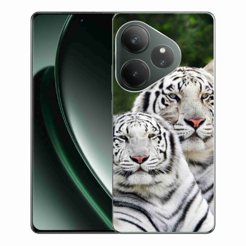 Gélový obal mmCase na Realme GT 6 5G/GT 6T 5G - bieli tigre