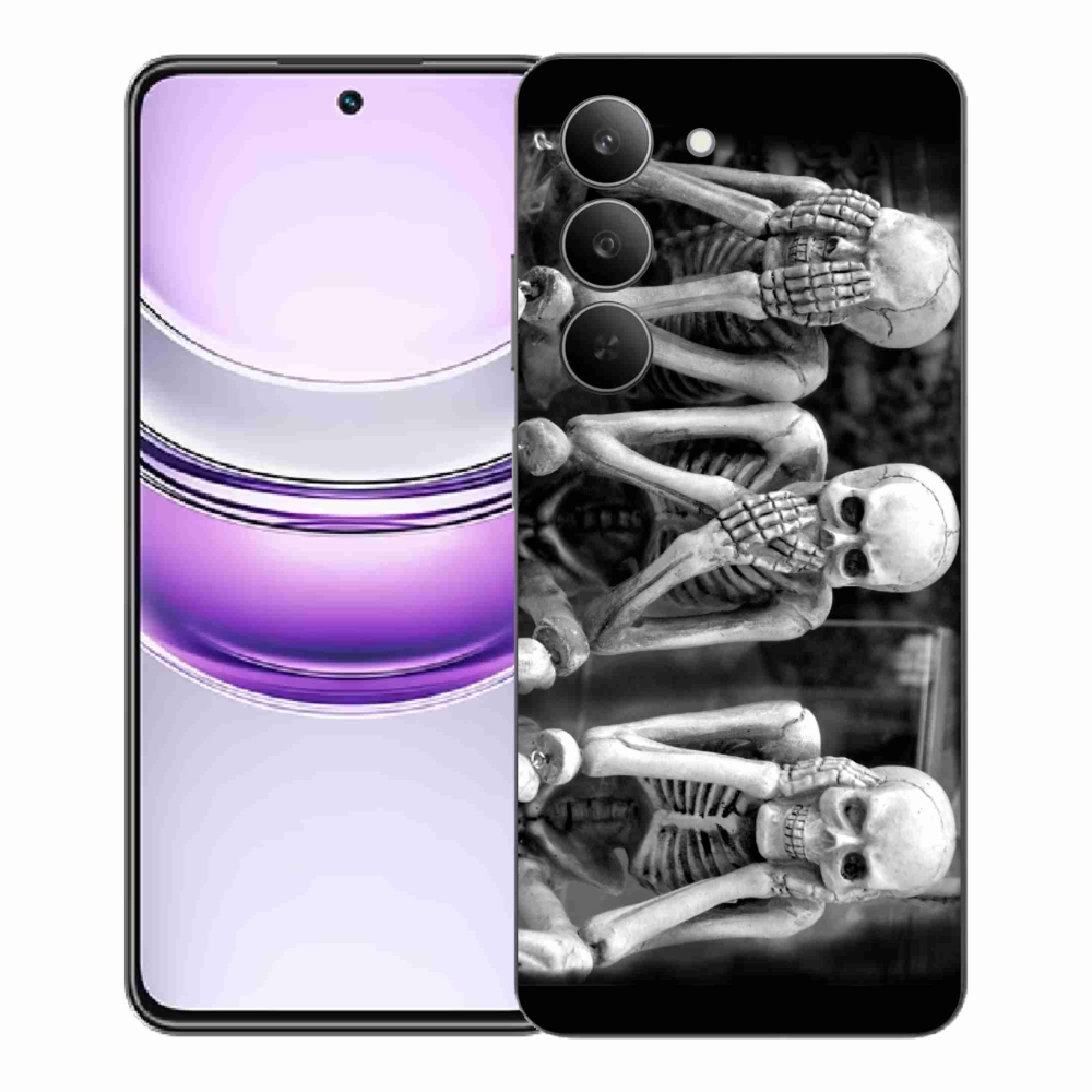 Gélový kryt mmCase na Realme 14x 5G - kostlivci