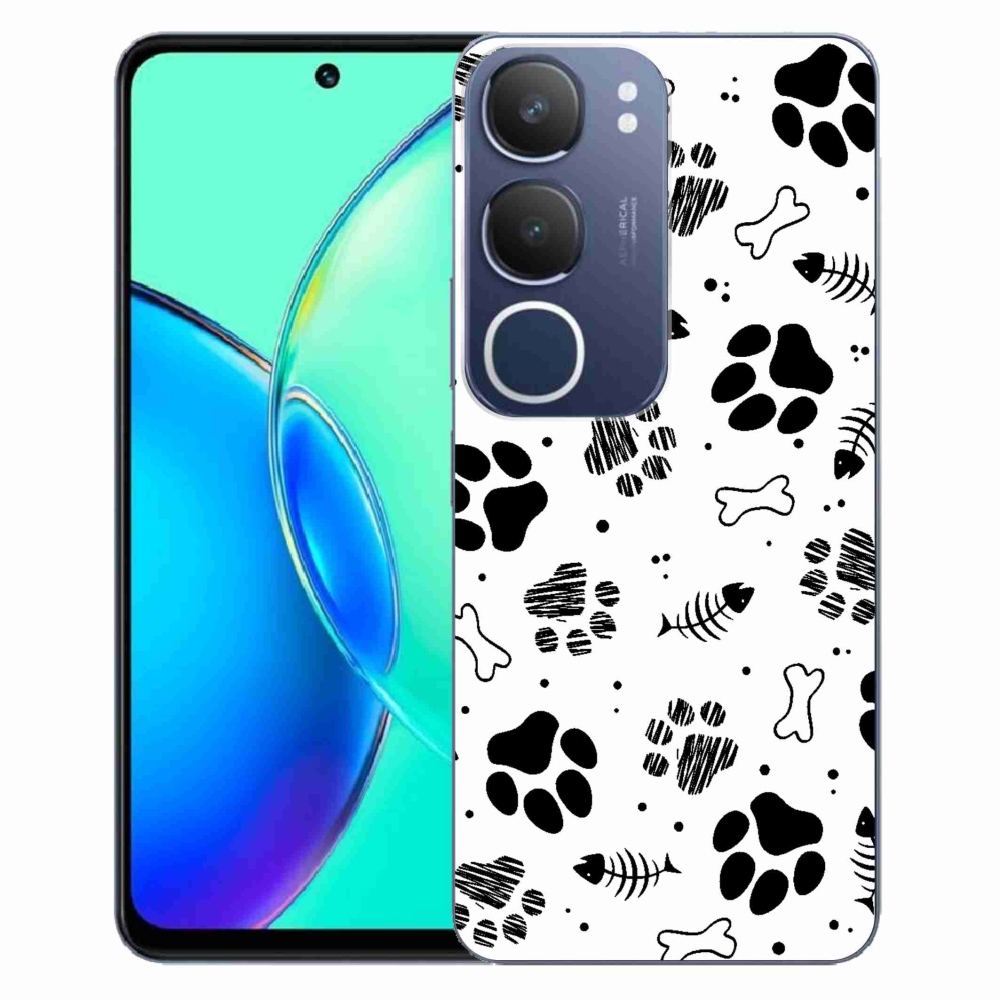 Gélový kryt mmCase na Vivo Y19s - psie labky 1