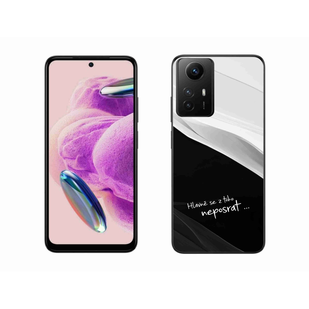 Gélový kryt mmCase na Xiaomi Redmi Note 12S - vtipný text 13 čiernobiele pozadie