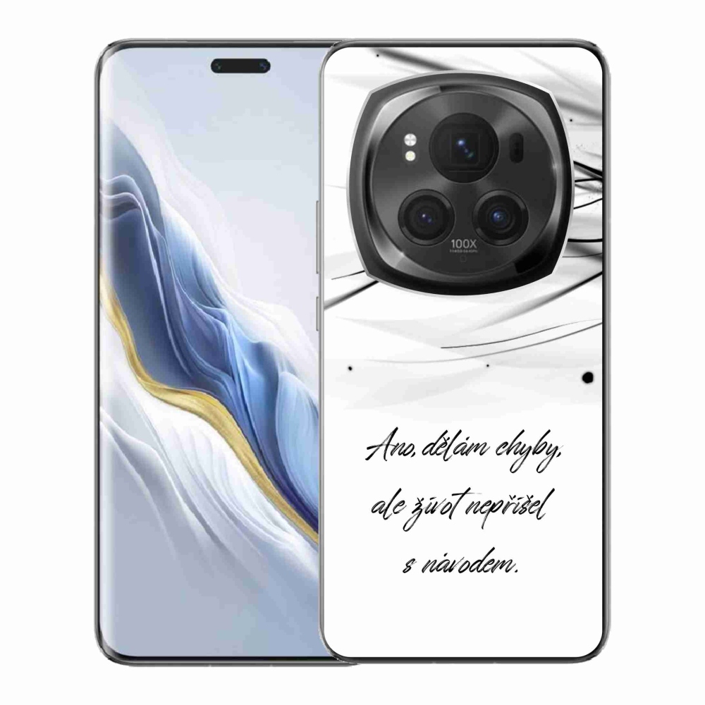 Gélový kryt mmCase na Honor Magic 6 Pro 5G - citát biele pozadie