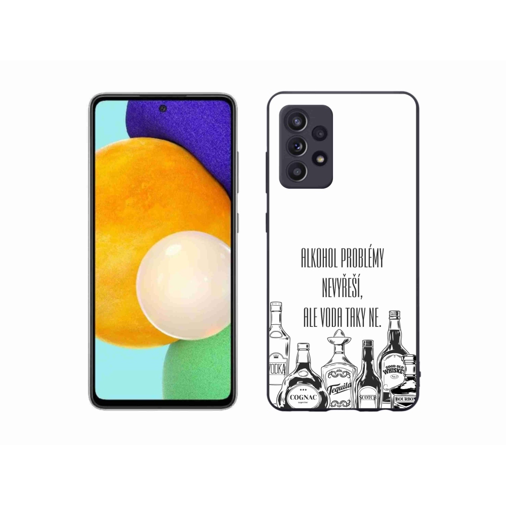 Gélový kryt mmCase na Samsung Galaxy A52/A52 5G - vtipný text biele pozadie